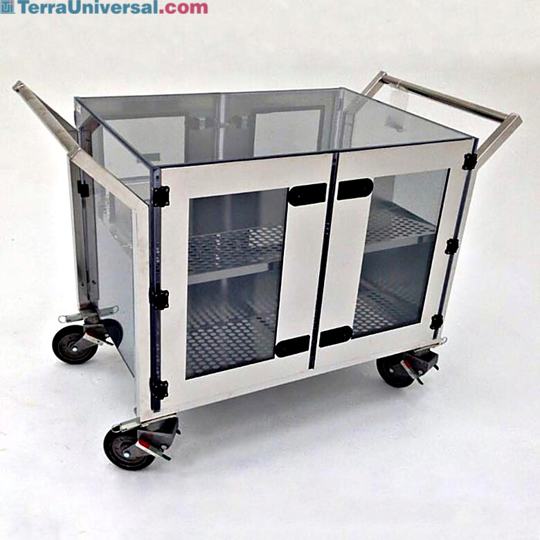 Wafer Box Desicart features a stainless steel frame, perforated shelves and door along with a SDPVC enclosure  |  4002-48B displayed