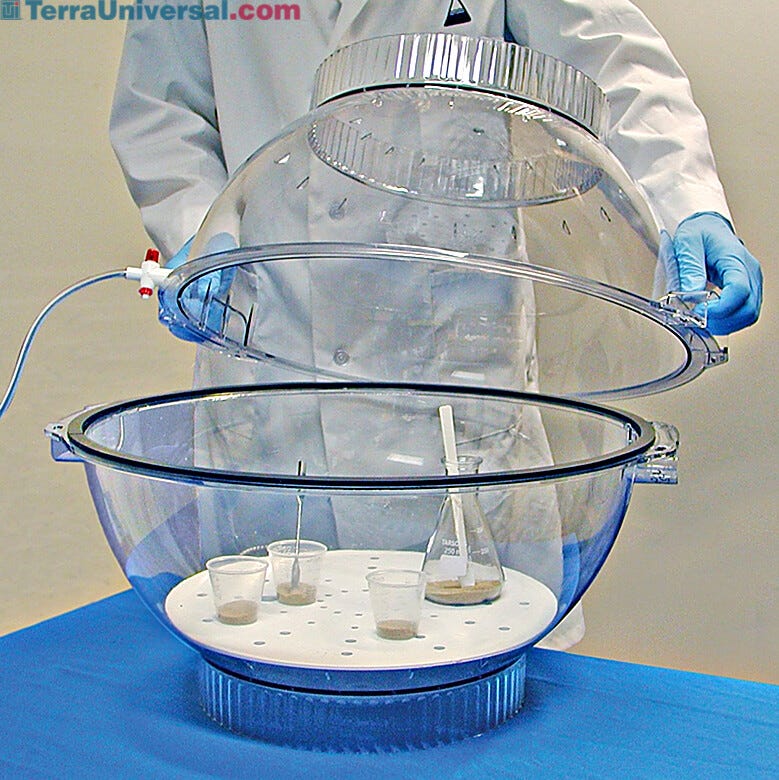 Bel-Art Techni Dome protects moisture-sensitive parts in this large capacity desiccator  |  3308-11 displayed