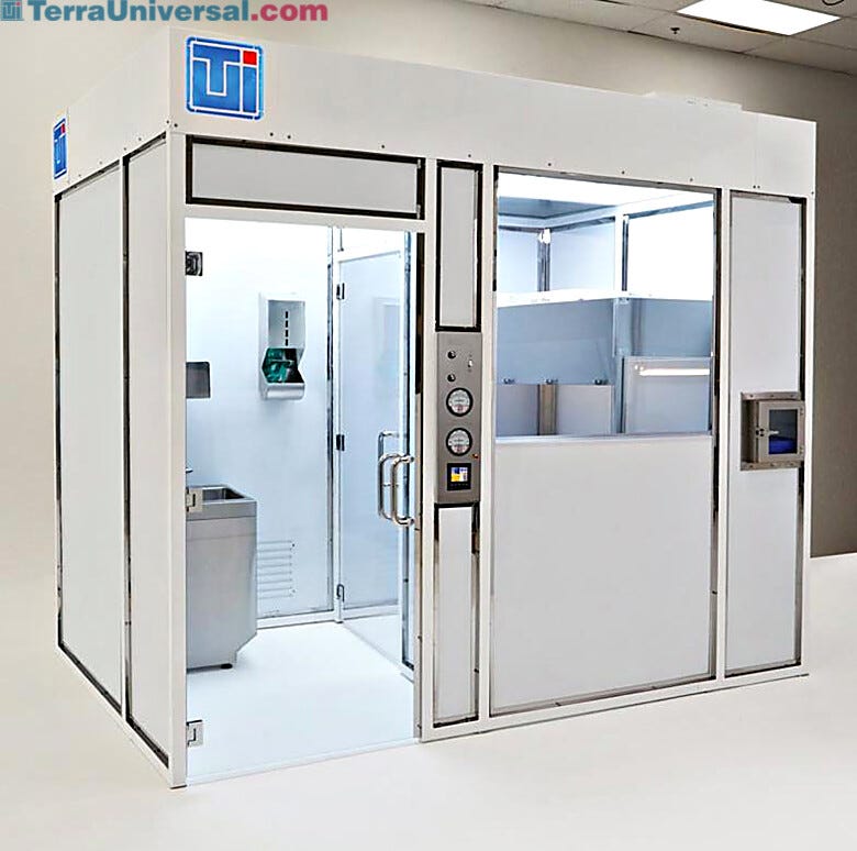 Modular USP 797-compliant compounding room, including ante-room and buffer room | 6600-68 displayed