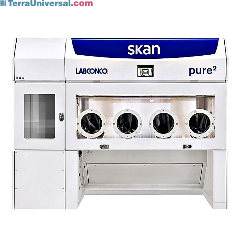 Modular GMP and FDA 21 CFR Part 11 compliant Pure2 Aseptic Isolator with Four Glove Ports by Labconco provides Grade A (ISO Class 5) unidirectional airflow