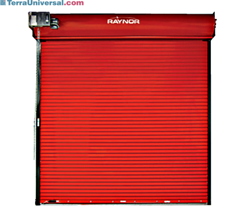 Raynor FireCoil fire-rated rolling steel door with UL, C-UL, FM, and CSFM approval for facilities requiring fire-rated openings | 6710-55A displayed