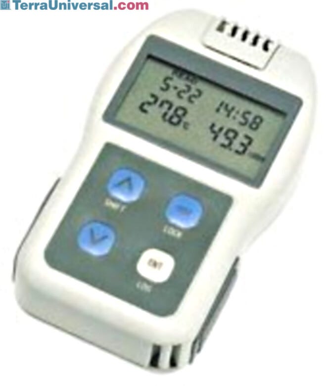 Palm-Sized Temperature/Humidity Meters available with built-in or probe sensors | 1401-17 displayed