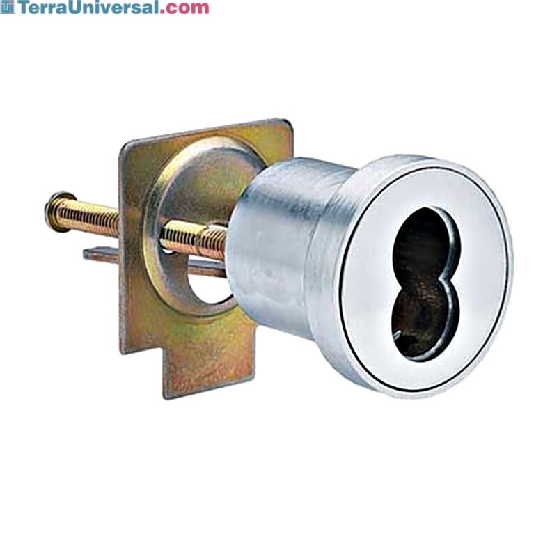 Finished in satin chrome, this rim cylinder housing is designed to meet the security needs of a wide range of commercial environments  |  5050-41 displayed