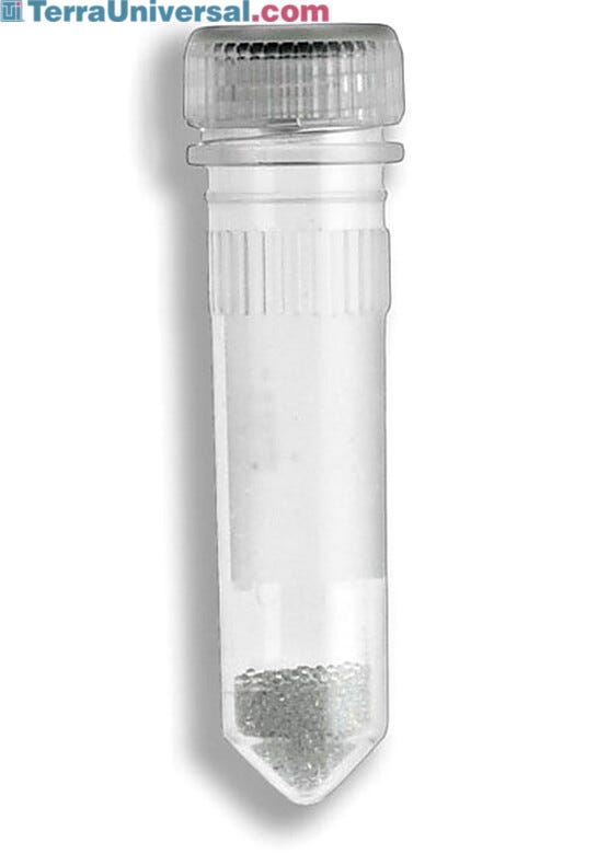 Small Beads are ideal for small samples, where as large beads are ideal for larger samples | 2826-02 displayed