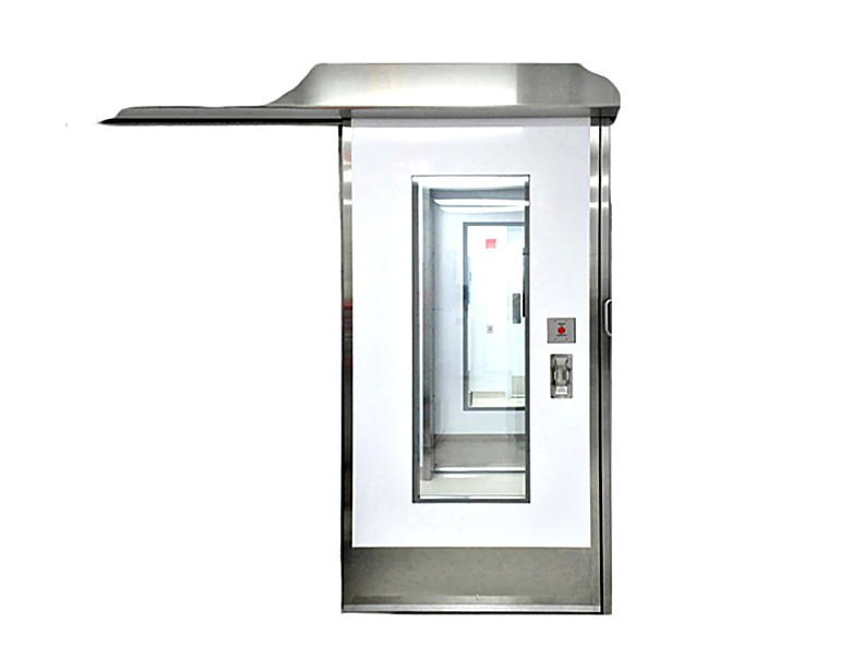Single sliding fiberglass cleanroom door with seamless FRP panel and stainless track system  |  1999-56 displayed