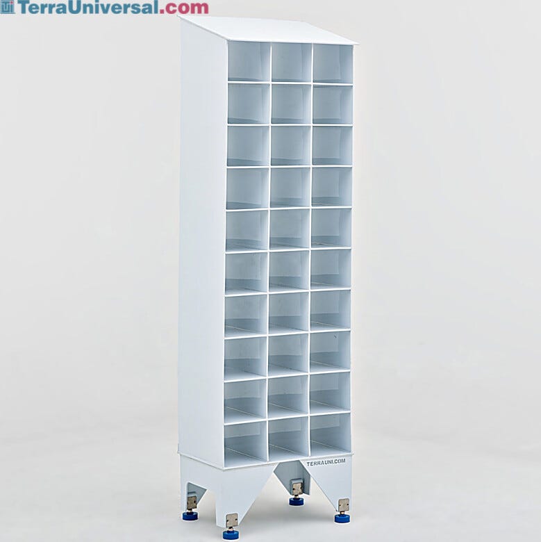Polypropylene Multifunctional Storage System Includes 30 Slots for storage and dispensing | 9600-55A displayed