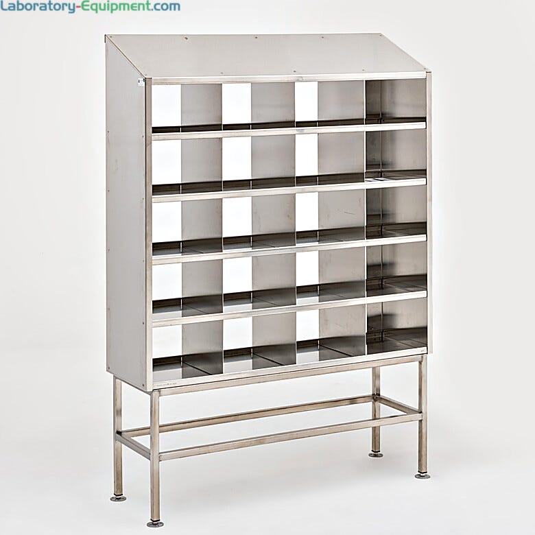 BioSafe 304 Stainless Steel Multifunctional Storage System includes 20 slots and slope top