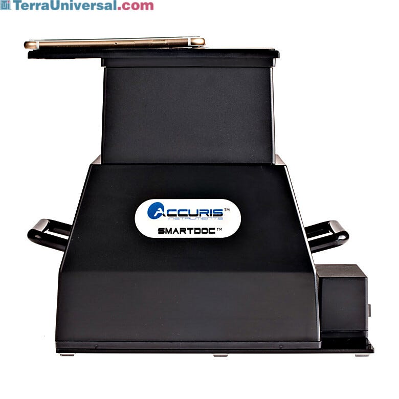 SmartDoc 2.0 Gel imaging systems allows the operator to use a smart phone to take high quality shots of the gels | 2808-17 displayed