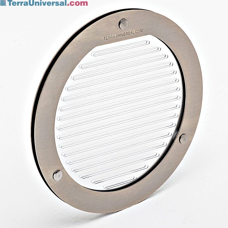 Cleanroom talk-through with stainless steel frame includes overlapping mylar