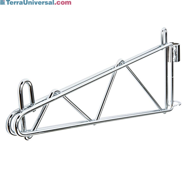 Super Erecta Stainless Steel Post-Type Wall Mount 18 Inch Shelf Support