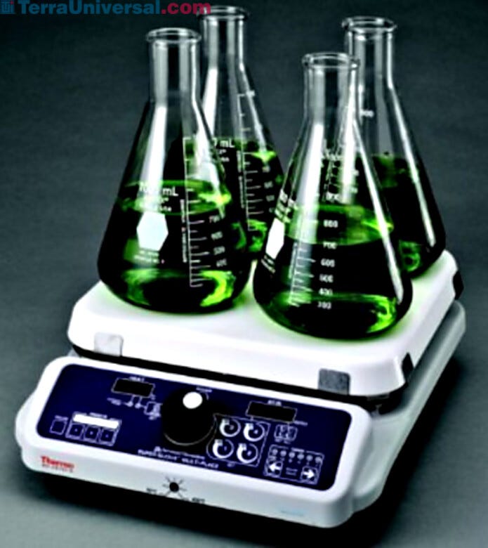 Super-Nuova™ designed with a sturdy ceramic top and aluminum body with 4 independently controlled stirring positions | 4100-10 displayed