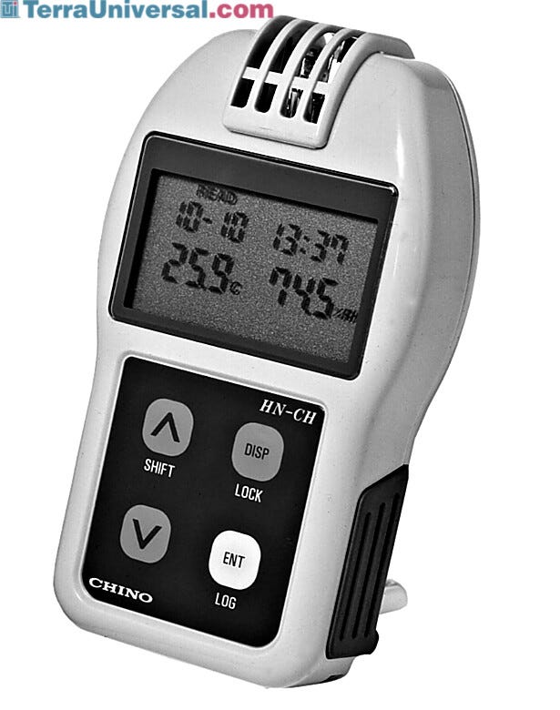 Excellent reliability, hand held size and up to 8000 readings can be stored in this palm sized unit  |  1401-17 displayed