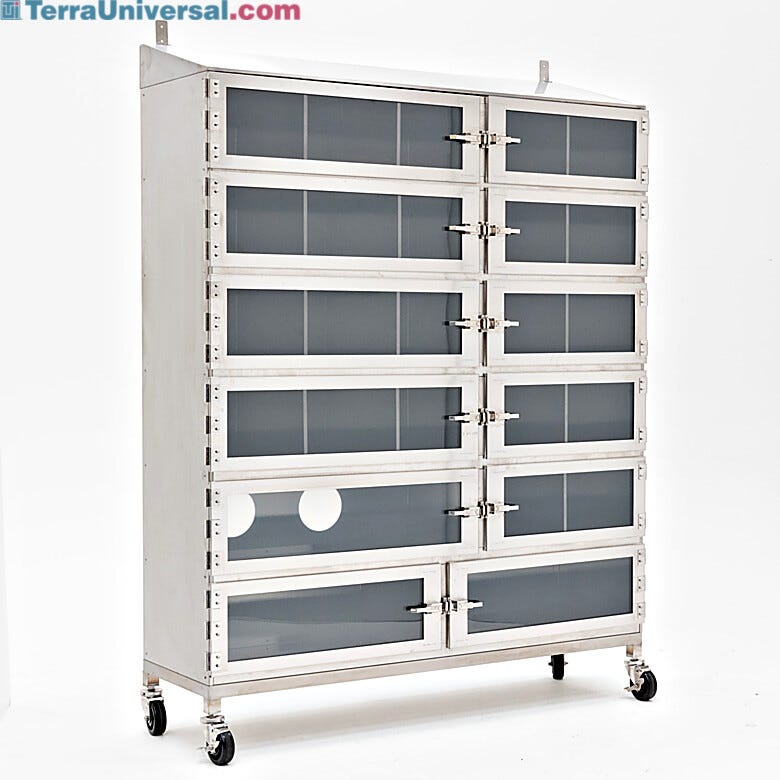 データーカウンターRook Premium Extra-Large Stainless Steel Desiccator Cabinets, Double Door Bulk