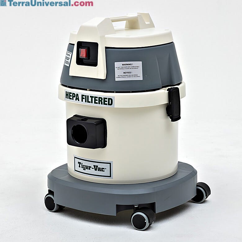 Vacuum for Bulldog 351 Shoe Brush Machine | 7575-02 displayed