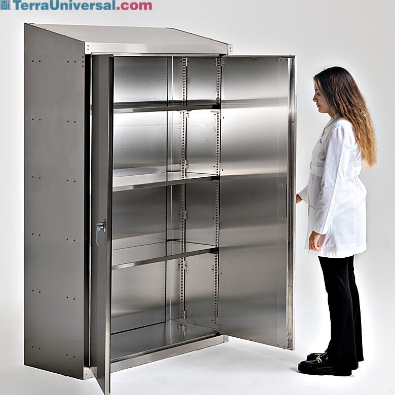 ValuLine® double door cabinet works perfectly for general storage areas, labs, stockroom, and more | 6012-01 displayed