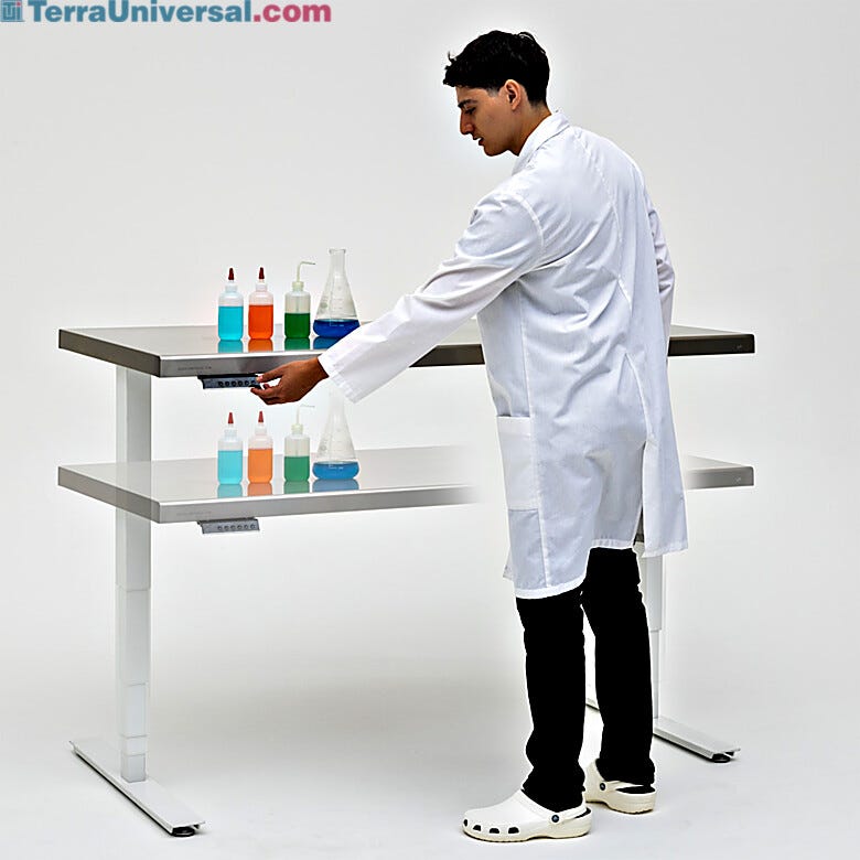 ValuLine® ErgoHeight® work stations allow adjustment of height of from 25