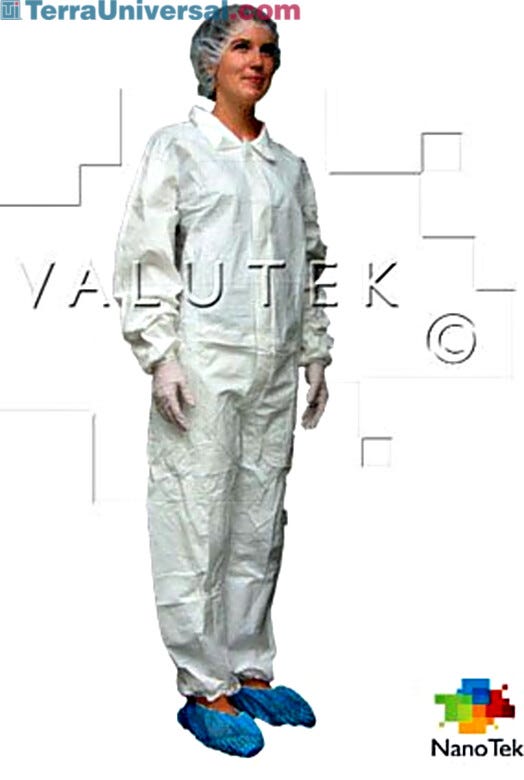 Cleanroom contamination control disposable coverall designed for extra roominess and comfort | 5605-74 displayed