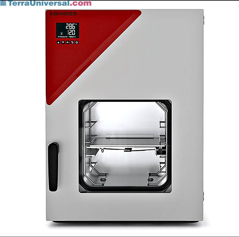 BINDER VD-23 0.8 cu. ft. Vacuum Drying Chamber provides fast, gentle drying of non-flammable solvents; includes one aluminum expansion rack