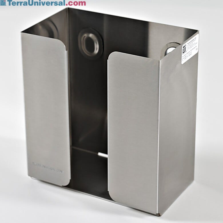Wall-mounted 304 stainless steel face mask dispenser | 5604-37 displayed