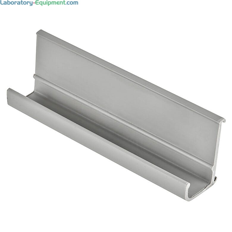 White plastic shelf marker for InterMetro carts and shelving  |  1302-52 displayed