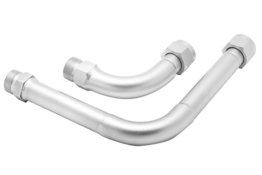 2 Elbow fittings 90, M16x1 female/male, offset, for use with M16x1 male or female connections | 2540-90A displayed
