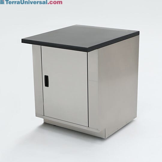 24" wide stainless steel base cabinet with epoxy table top; ideal for biochemistry labs and proteomic research | 1725-11 displayed