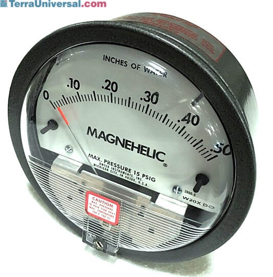 Measure and control both positive and negative low air or gas pressures  |  2625-08 displayed