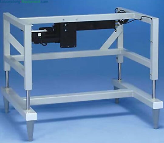 Epoxy Coated Steel Electric Hydraulic Stand shows Rear crossbar supports for durability | 3646-92 displayed