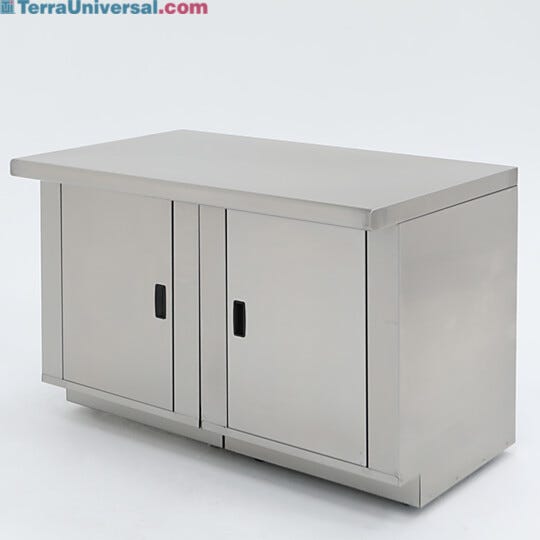 48" wide stainless steel laboratory base cabinet with 2 doors | 1725-03 displayed