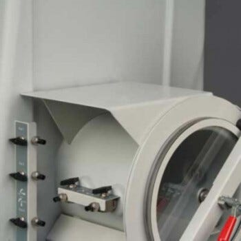 Shelf mounts to top of transfer chamber to maximize exterior work area. | 3643-64 displayed
