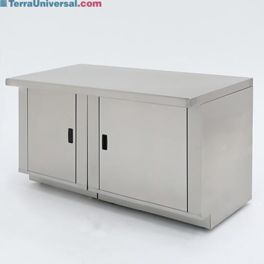 60" wide stainless steel laboratory base cabinet with 2 doors | 1725-04 displayed