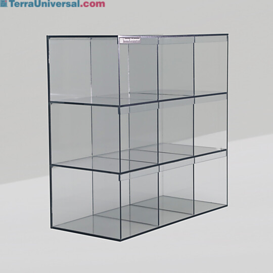 Static-dissipative PVC 9-Cubby Wafer Boat Organizer 16"H x 16"W x 7-1/2"D  |  4005-20 displayed