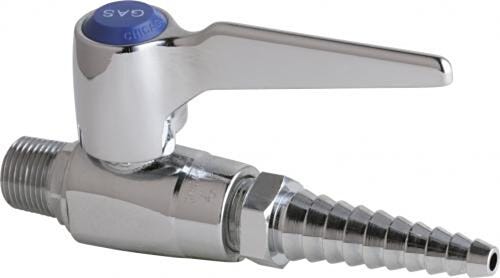 Petcock; Vacuum, Chrome Plated, 3/8" Male Tread, 3/8" Hose; for Horizontal Laminar Flow Station