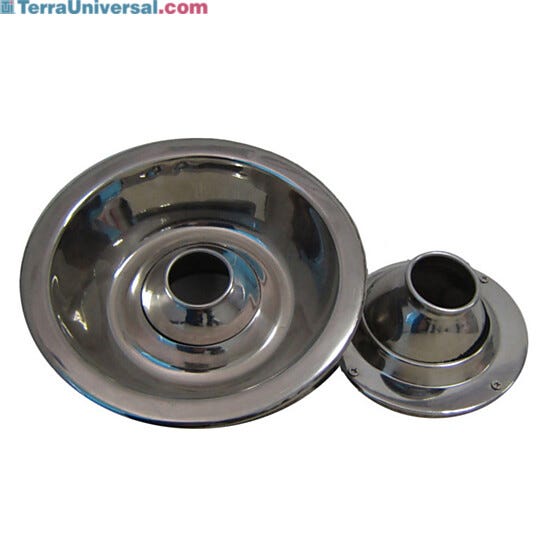 Adjustable stainless steel air shower nozzles; recessed/inner design (left) and protruding/outer design (right)  |  6010-81 displayed