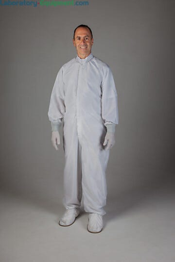 Uniform Technology features Altessa Grid or Maxima ESD cleanroom coveralls, available in white or Navy | 4953-00A displayed