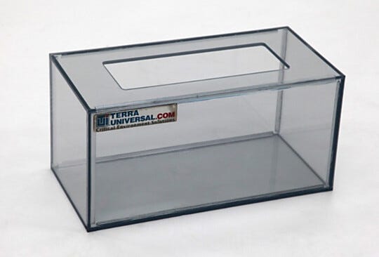 Static Dissipative PVC Benchtop Glove Dispenser  |  4951-04 displayed