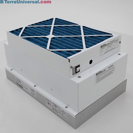 WhisperFlow® HEPA Fan Filter Unit designed for narrow hoods and other enclosure, 16" x 24"  |  6601-1624-H displayed
