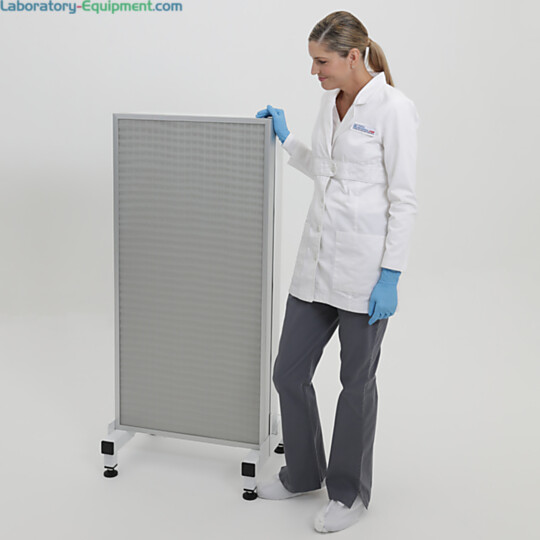 Front side of horizontal HEPA filtration system; 1 FFUs mounted on a base stand