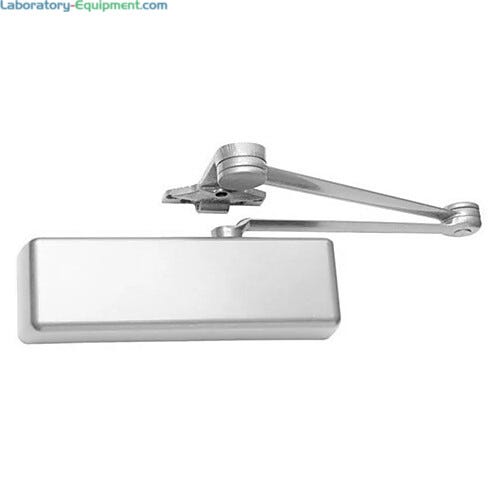 The Spring Cush-N-Stop arm offers extra cushioning at the stopping point and limits door swing to a predetermined angle, providing a high level of control and  |  5050-06 displayed