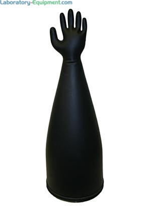 Sleeves and glove combination, fabricated of heavy duty chemical-resistant neoprene  |  1689-02 displayed