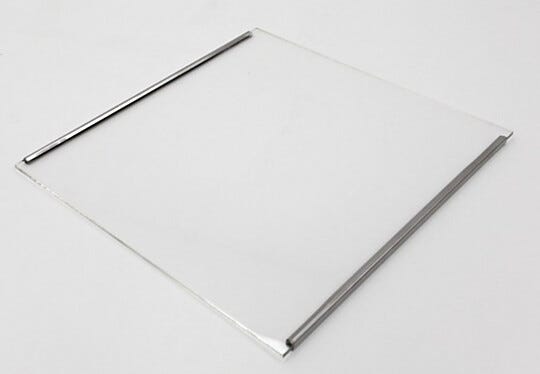 Shelf; Non-Perforated, Acrylic, 15" W x 22" D x 2" H, for Polyethylene DesiCart