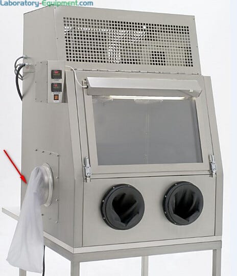 Waste bags, shown on the left side of this glovebox.  |  1694-44 displayed
