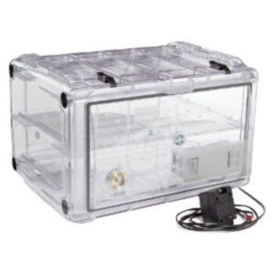 A Clear Copolyester Bel-Art Secador 4.0 Desiccator blocks 99% of UV light from penetrating the interior of the desiccator.  |  1539-30 displayed