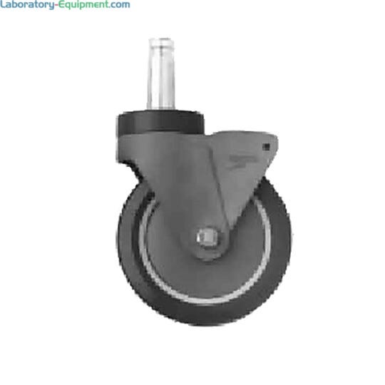 Caster; Stem/Rigid, Chrome-Plated Steel & Polyurethane, 300 lbs, 5" Dia, InterMetro, MetroMax iQ