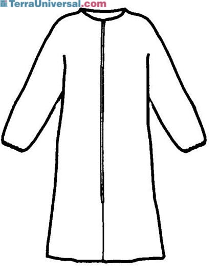 Disposable frock. Product details may differ.