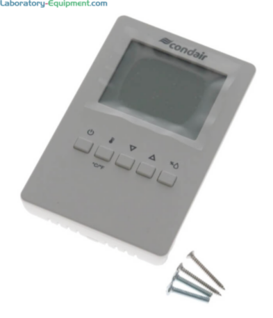 Compact wall-mounting digital control humidistat takes a user-programmed RH setpoint and uses it to auto-adjust the humidifier output | 3951-13 displayed