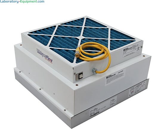 2'x2' WhisperFlow Fan Filter Unit with internal baffling and aluminum diffuser  |  6601-22-U displayed