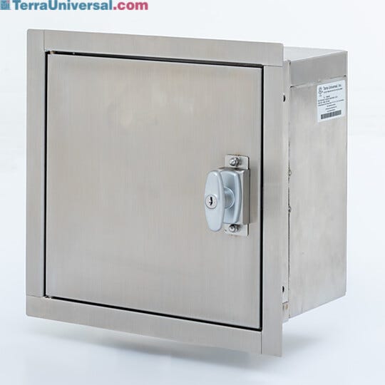 Flush wall mount cabinet maximizes space efficiency in tight lab spaces while minimizing particle accumulation | 2640-99 displayed