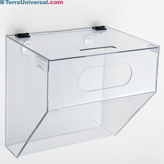 Static dissipative PVC wall mounted single compartment glove dispenser  |  4950-74 displayed
