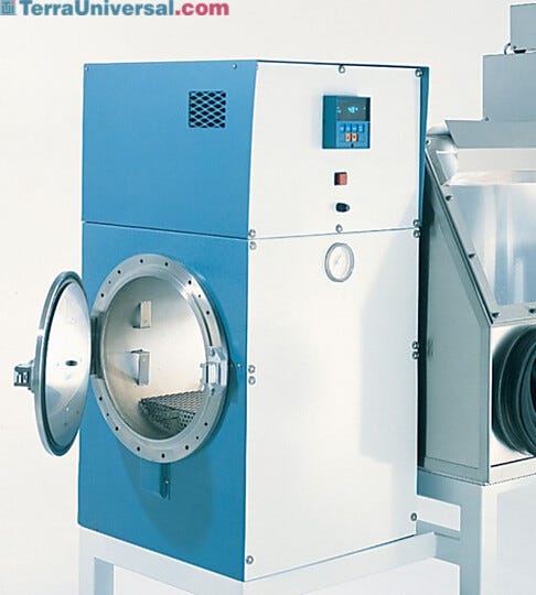 Dries and degasses parts before transfer into a stainless steel glove box (right/left-mounting available)  |  5401-00A displayed